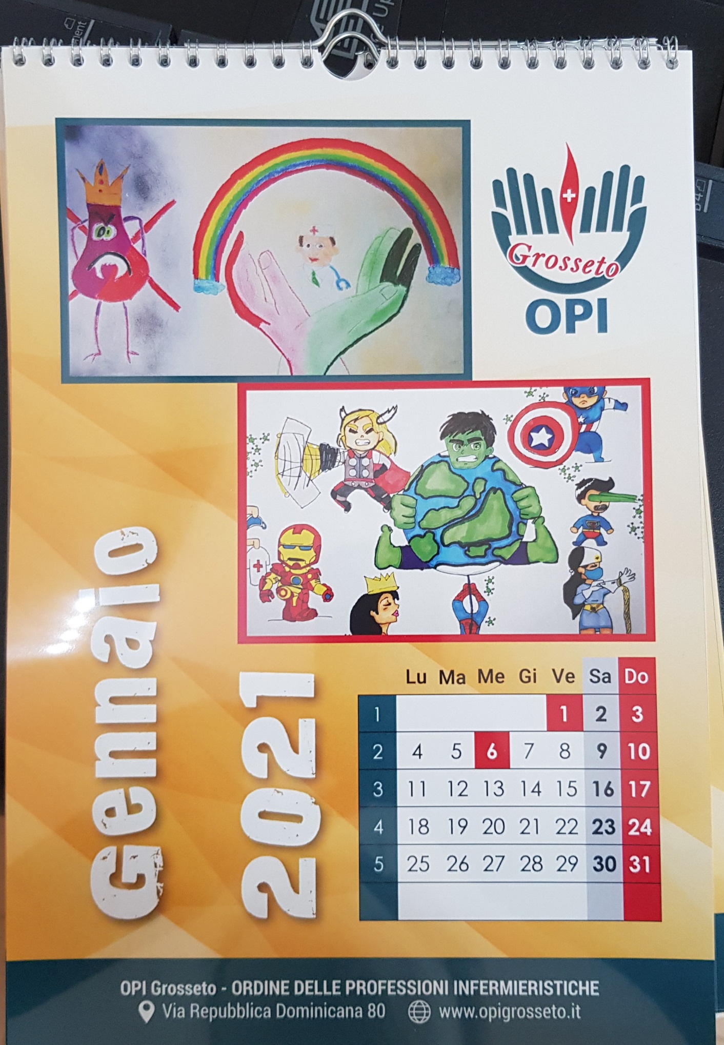 calendario copertina