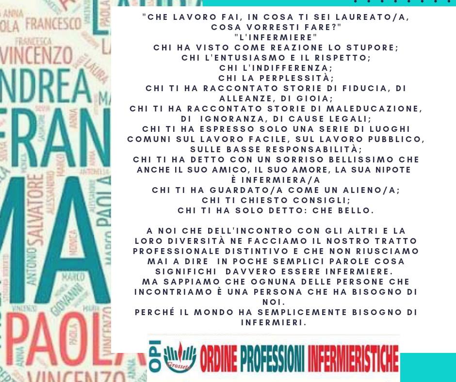 il mondo ha bisogno di infermieri